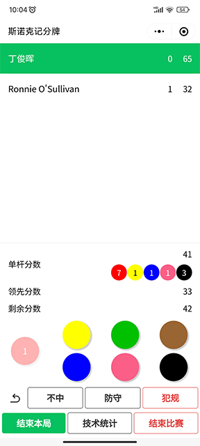 WeChat Scoreboard